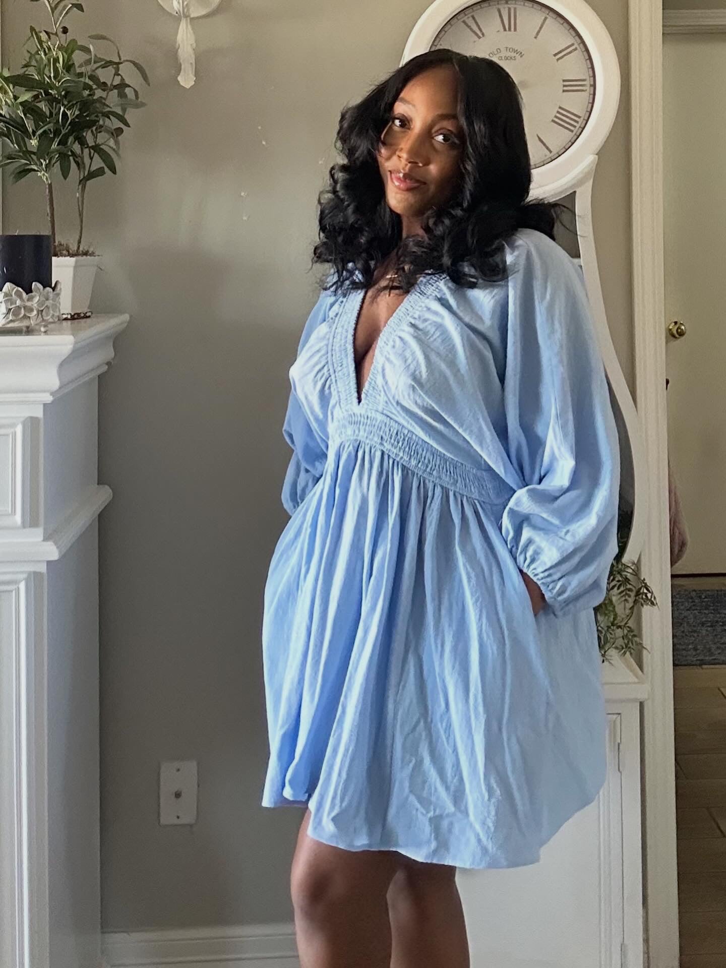 Yana Mini Dress (Blue)