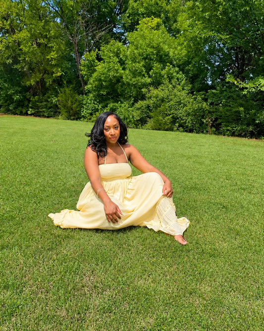 Sunshine Halter Maxi Dress  (Small Only)
