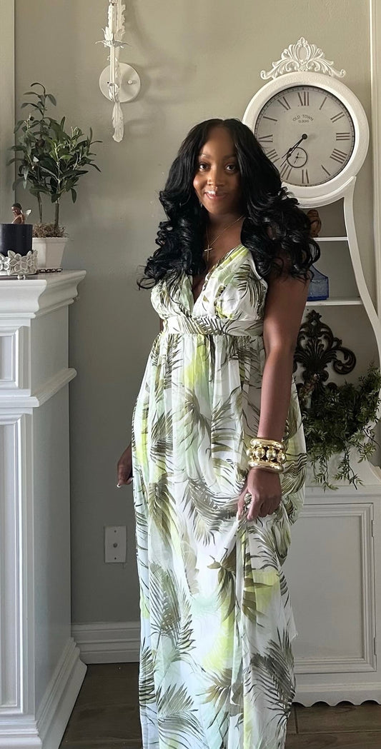Palm Trees Maxi Dress