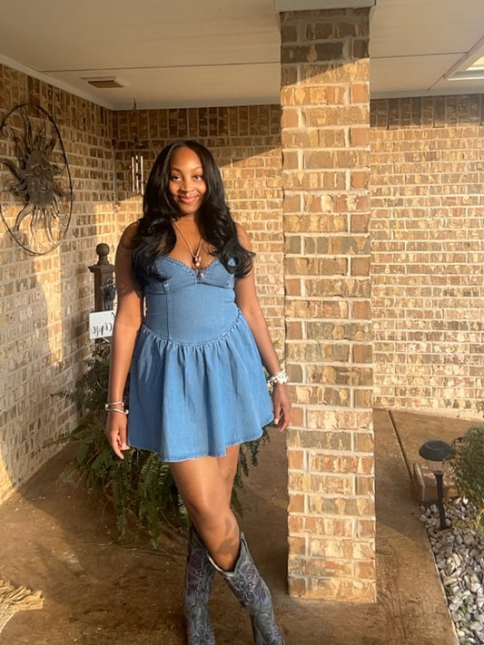 Megan Mini Denim Dress