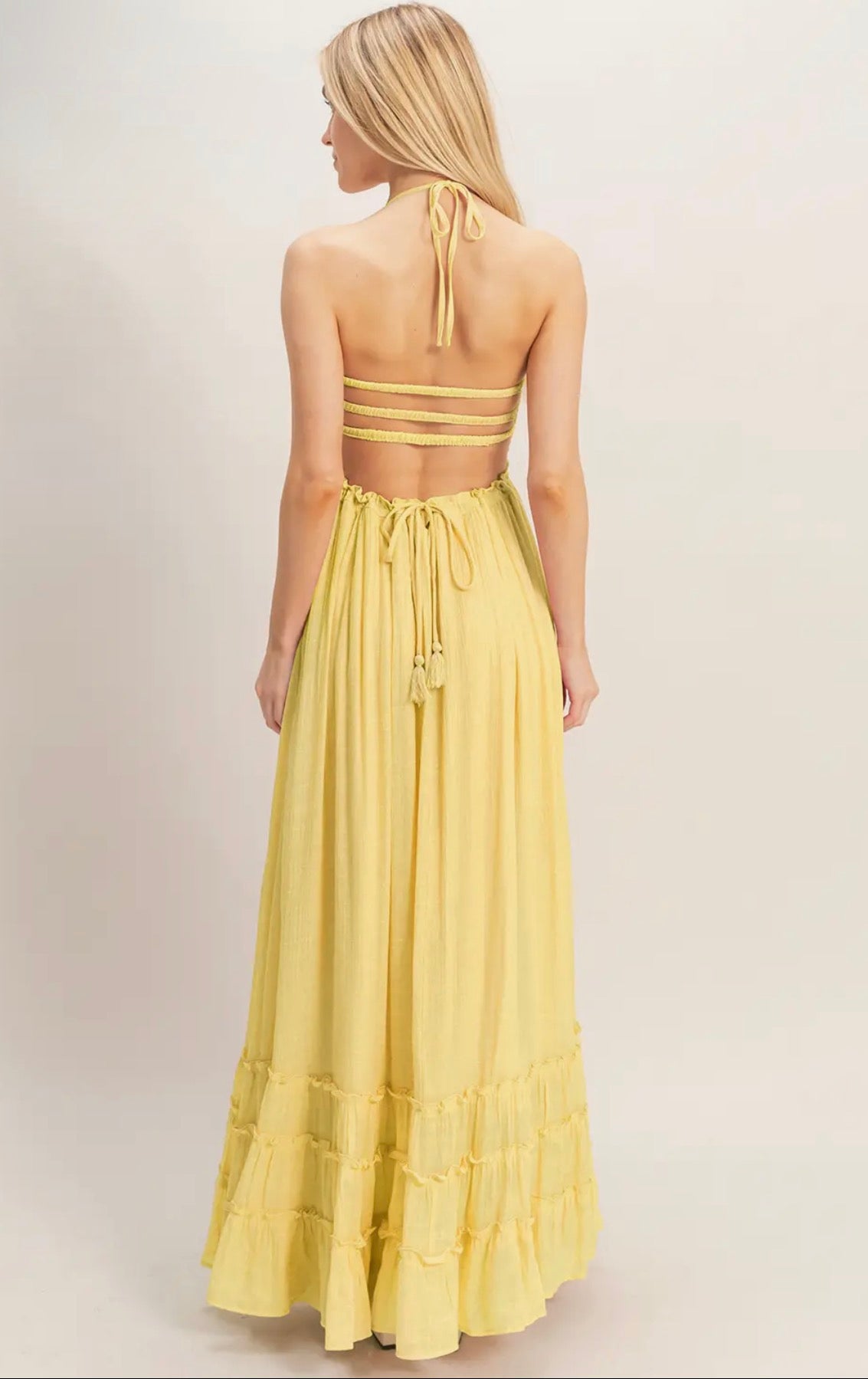 Sunshine Halter Maxi Dress