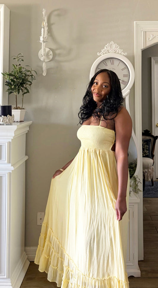 Sunshine Halter Maxi Dress