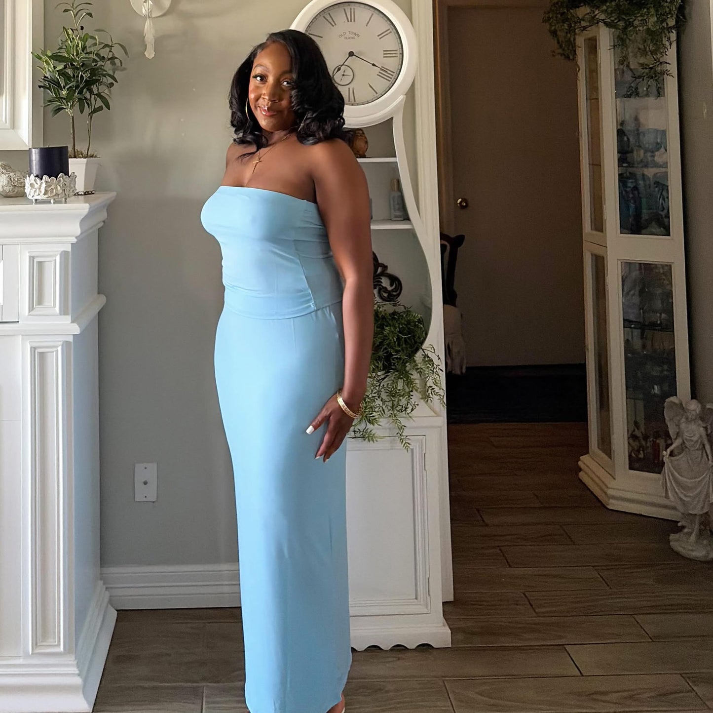 Cassie Skirt Set (Blue)