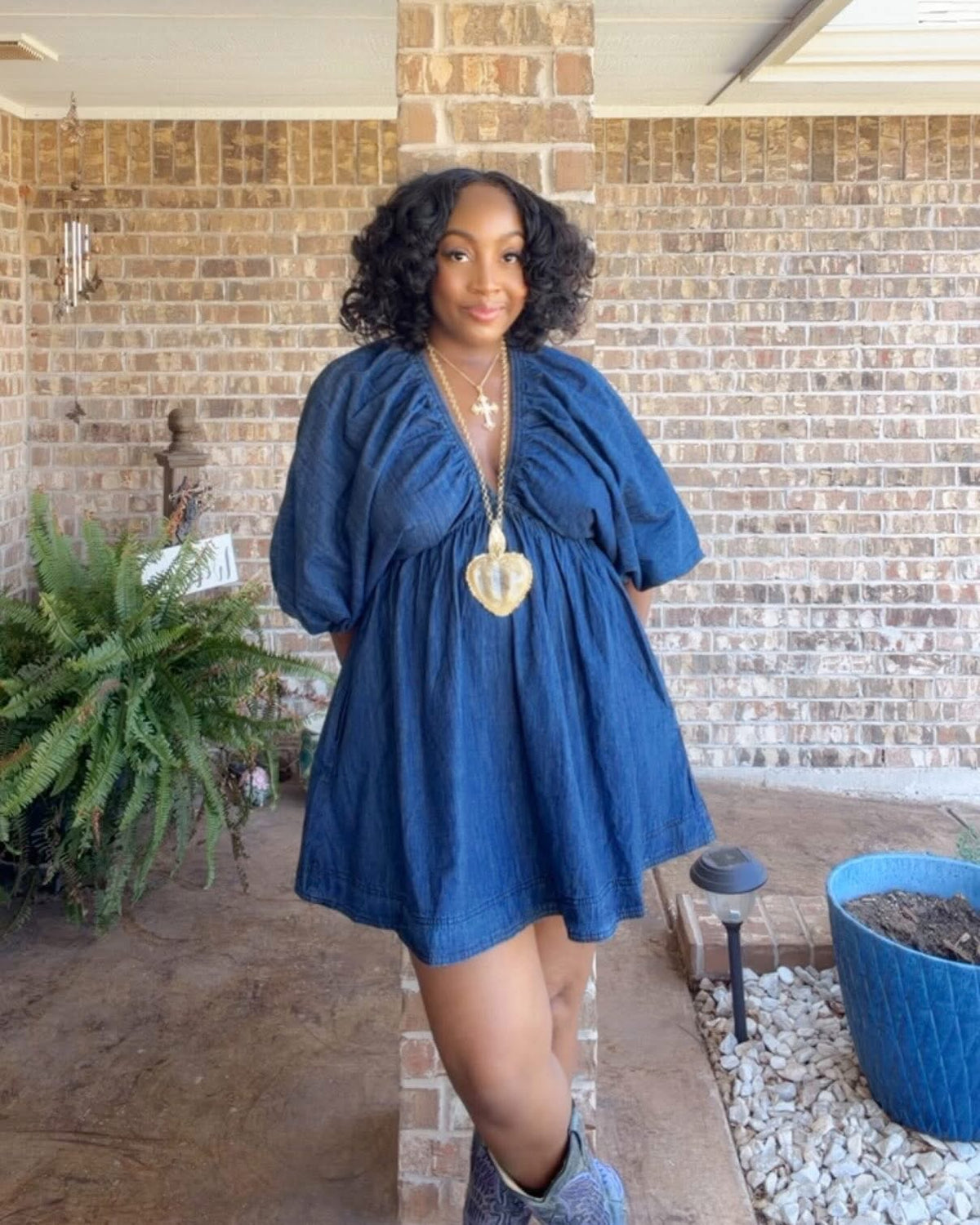 Delilah Denim Dress (Dark Denim)