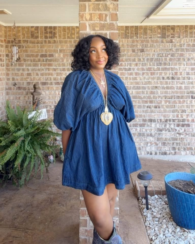 Delilah Denim Dress (Dark Denim)